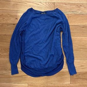 Blue button back sweater